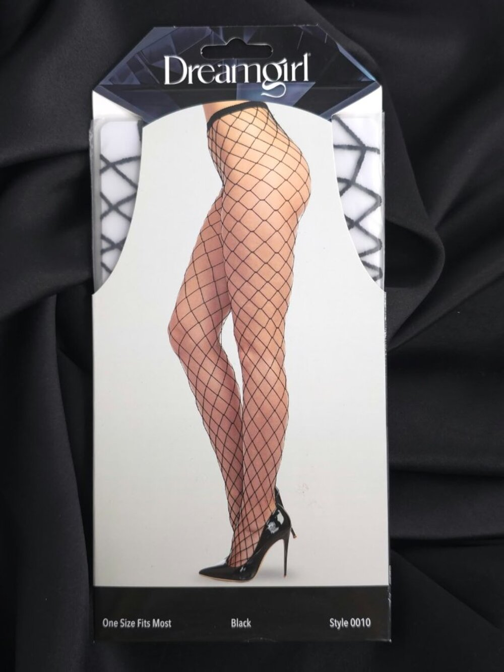 Dreamgirl Black Fence Net Pantyhose One Size 0010
